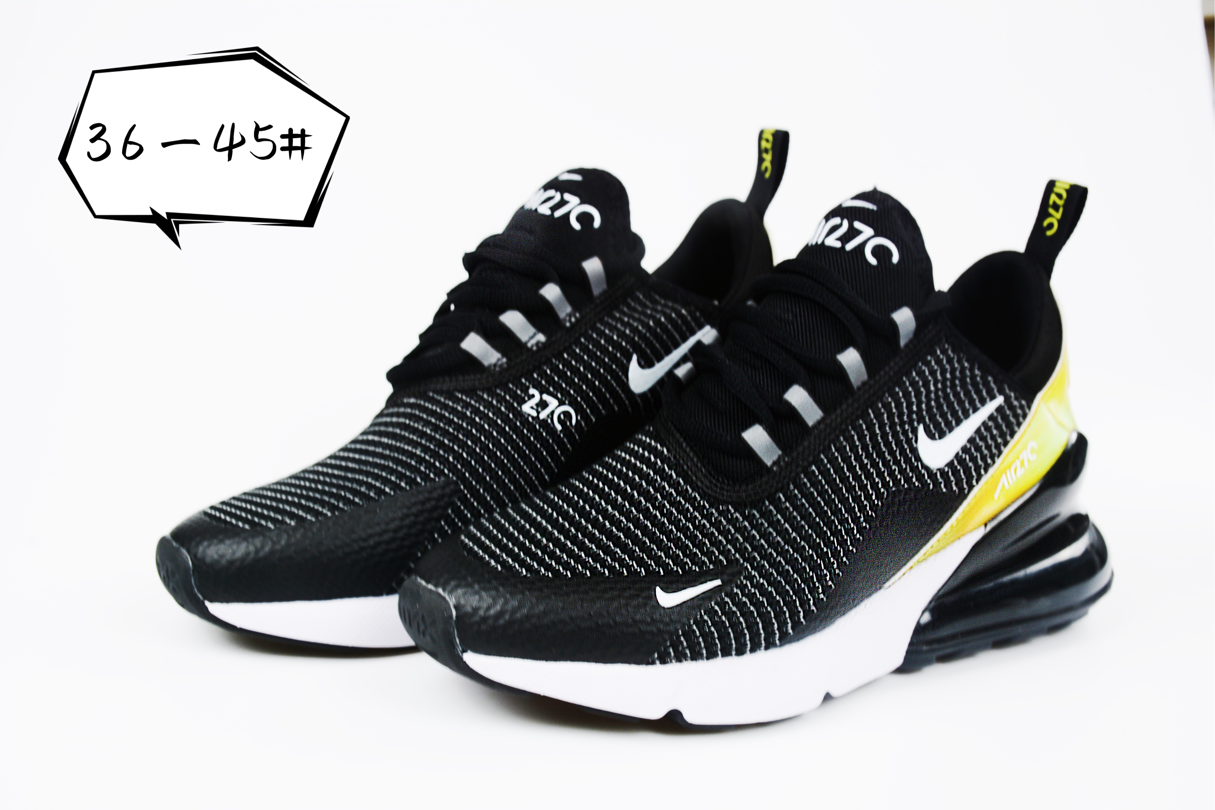 nike air max 270 - Negro Amarillo Blanco
