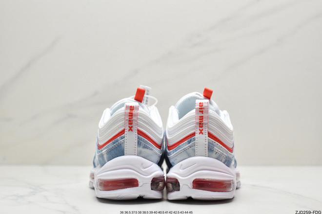 nike air max 97 - Blanco Celeste Rojo