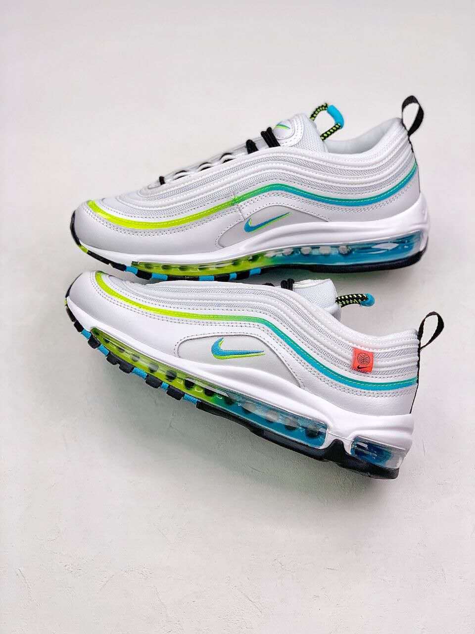 nike air max 97 - Blanco Celeste Verde