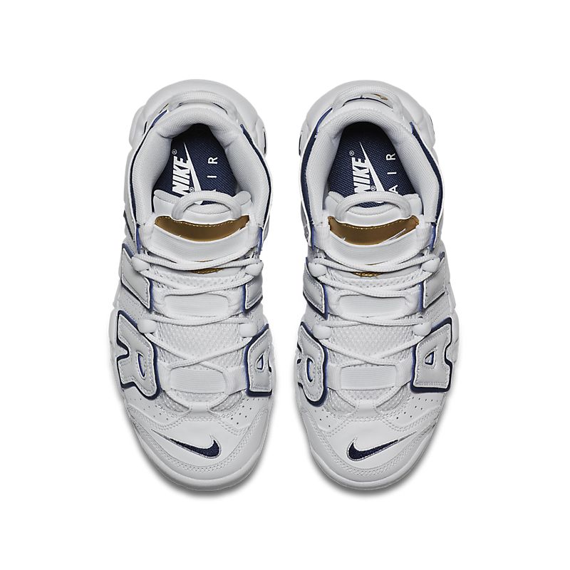 nike air more uptempo - Blanco Azul Dorado
