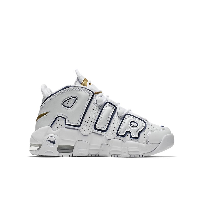 nike air more uptempo - Blanco Azul Dorado