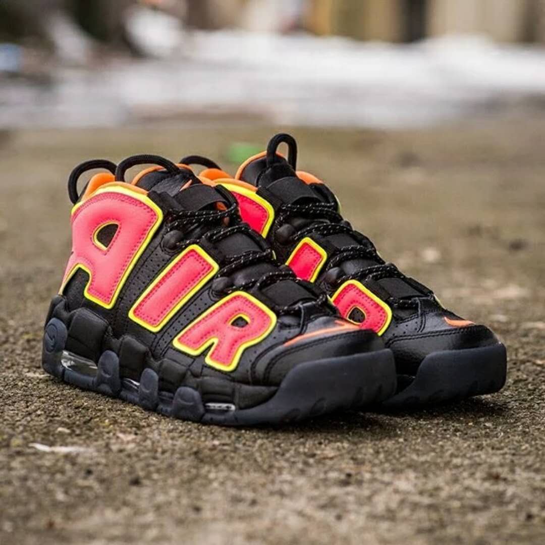 nike air more uptempo - Negro Rojo Amarillo