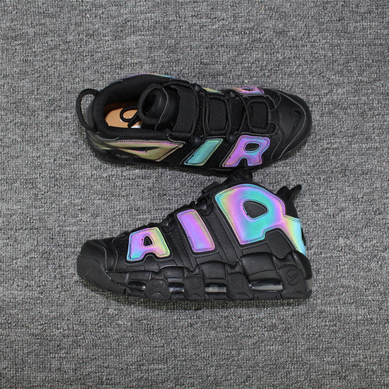 nike air more uptempo - Negro Arcoiris