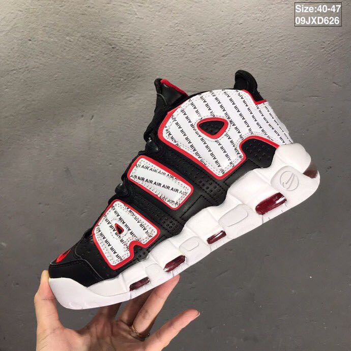 nike air more uptempo - Negro Blanco Rojo