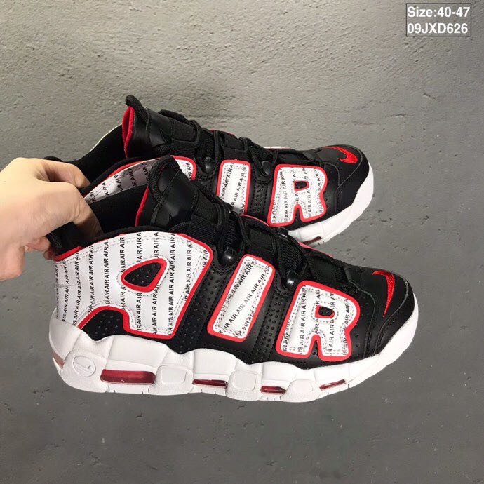 nike air more uptempo - Negro Blanco Rojo