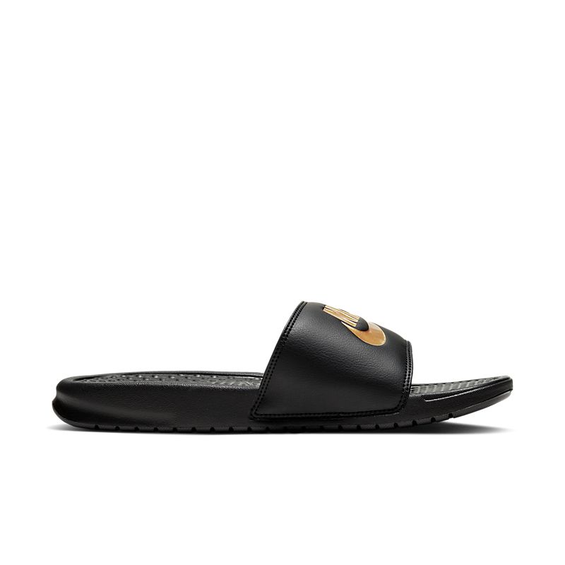 nike sandalia - Negro Dorado