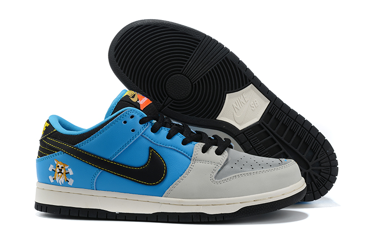 nike sb dunk - Celeste Gris Negro Amarillo