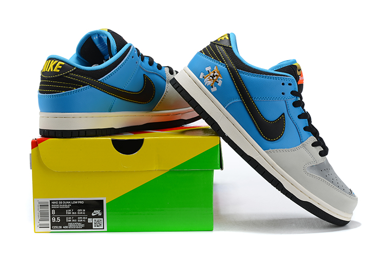 nike sb dunk - Celeste Gris Negro Amarillo