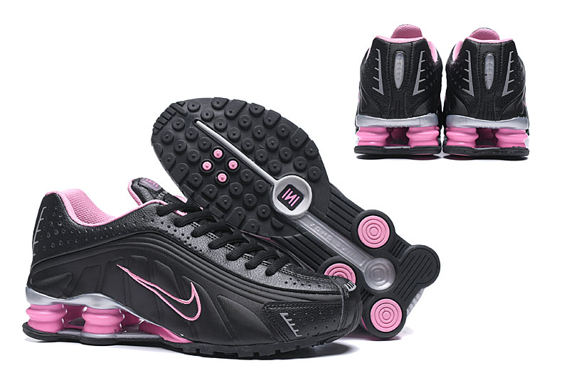 nike shox r4 - Negro Rosado