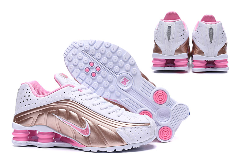 nike shox r4 - Rosado Blanco