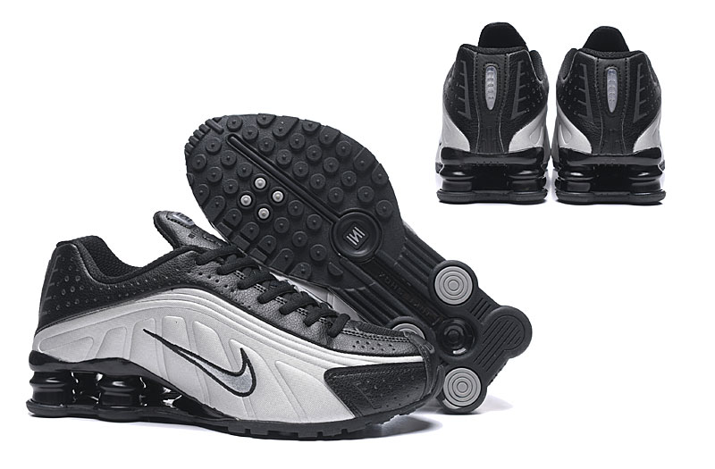 nike shox r4 - Negro Blanco