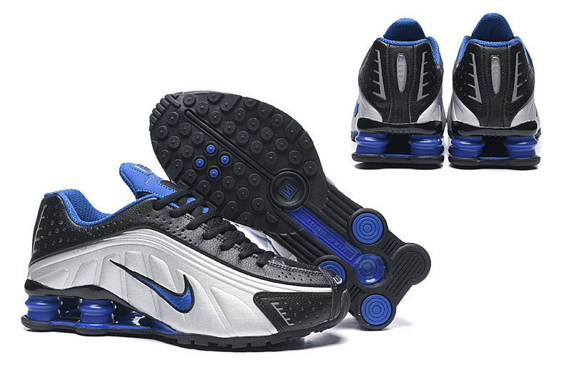 nike shox r4 - Blanco Negro Azul