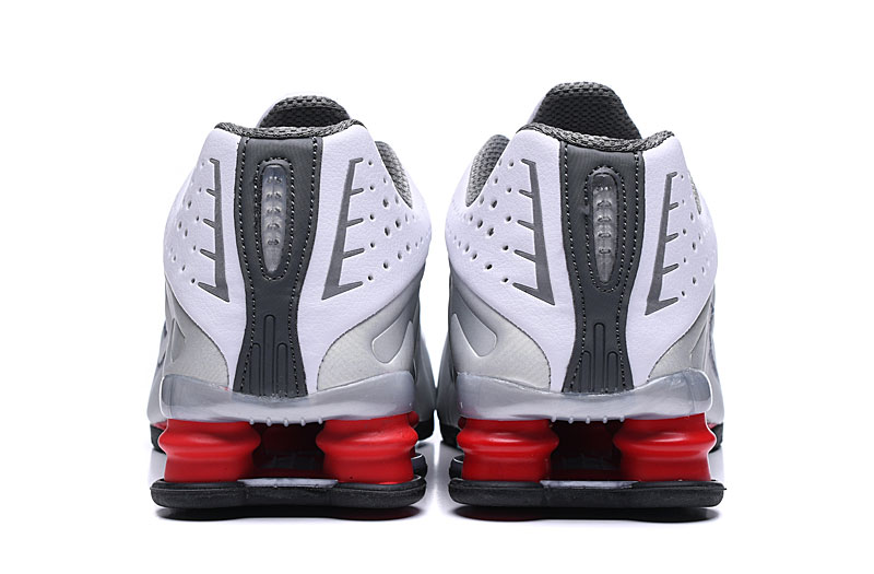 nike shox r4 - Blanco Rojo