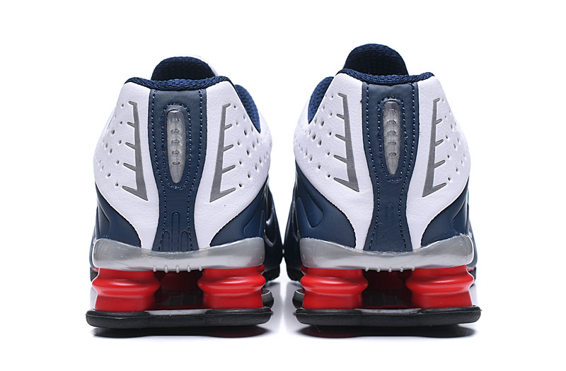 nike shox r4 - Azul Blanco Rojo