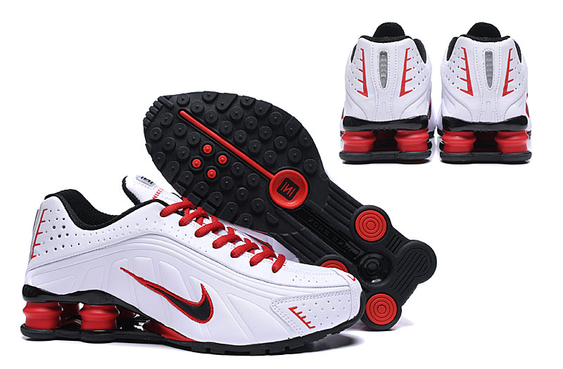 nike shox r4 - Blanco Rojo