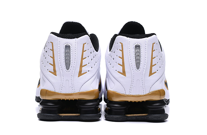 nike shox r4 - Blanco Dorado