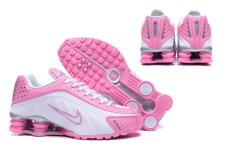 nike shox r4 - Rosado Blanco