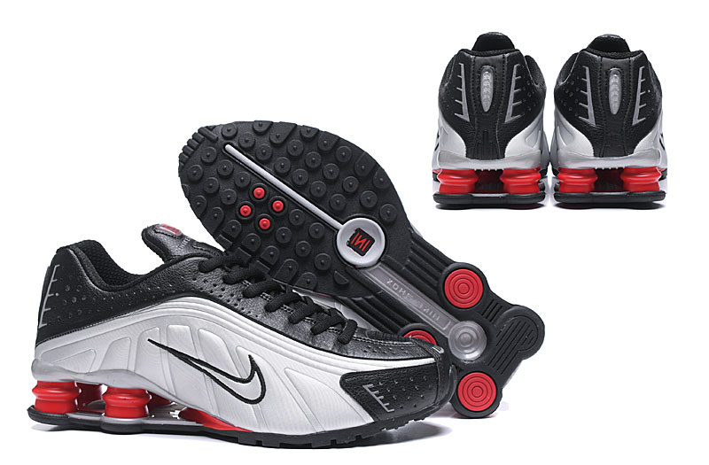 nike shox r4 - Negro Blanco