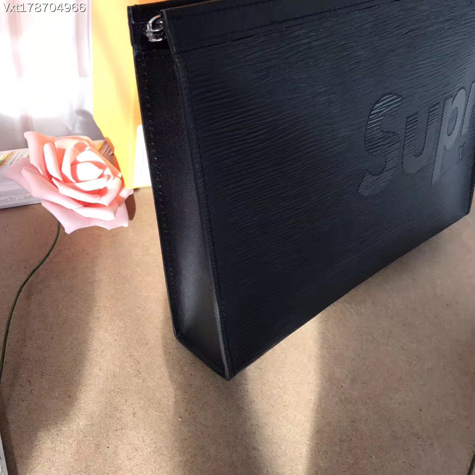 supreme louis vuitton - Negro