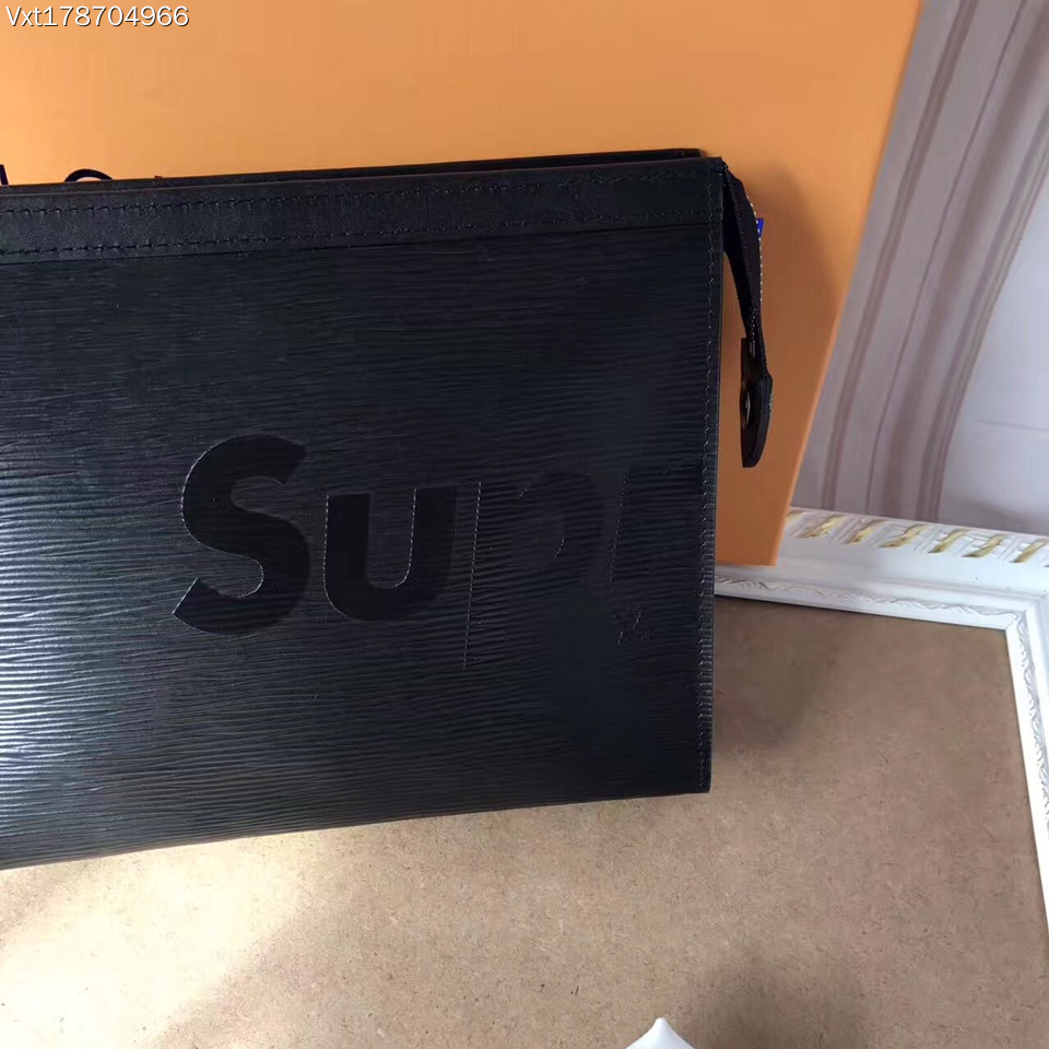 supreme louis vuitton - Negro