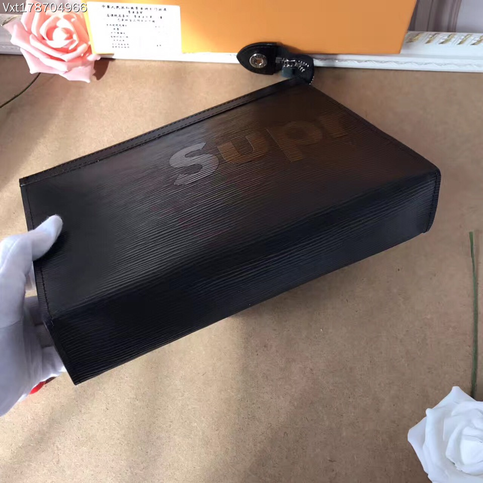 supreme louis vuitton - Negro