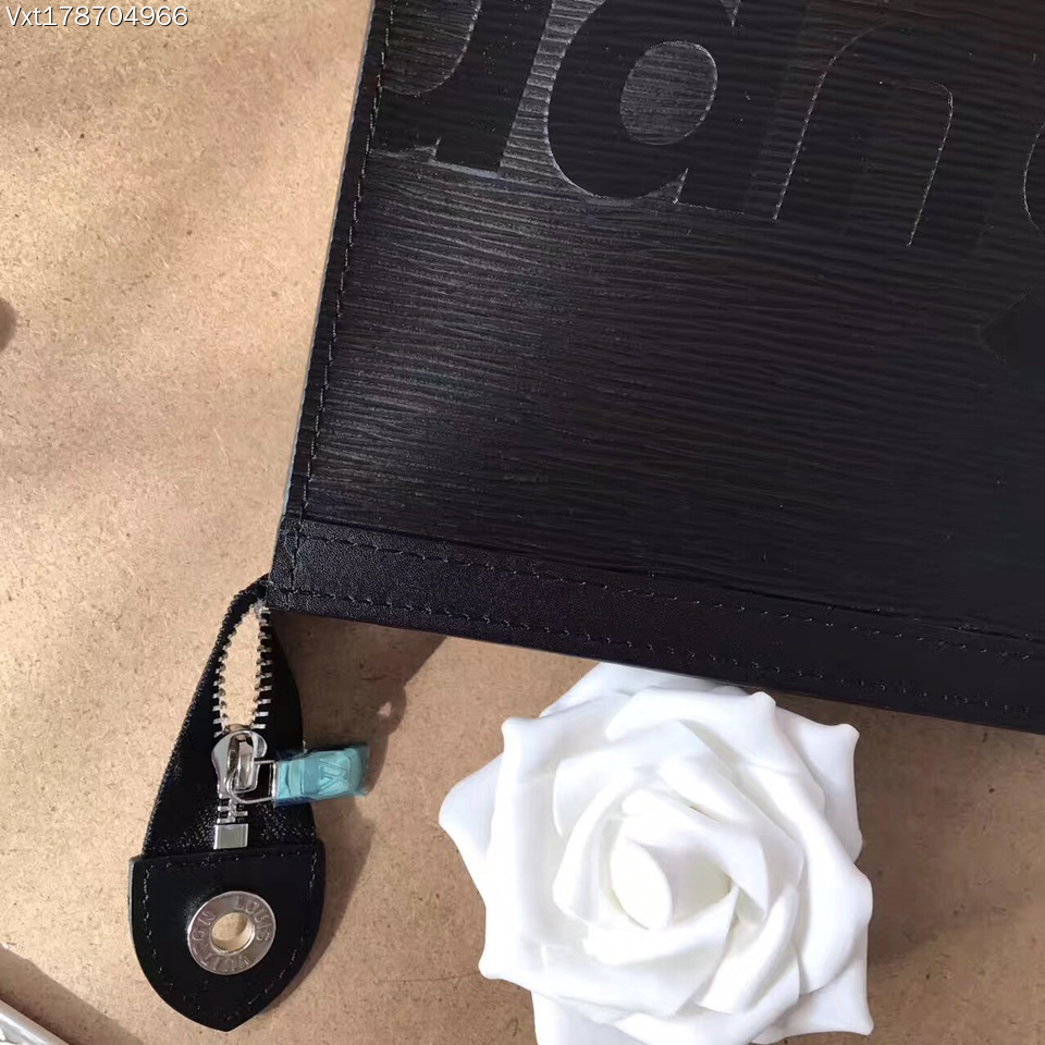 supreme louis vuitton - Negro