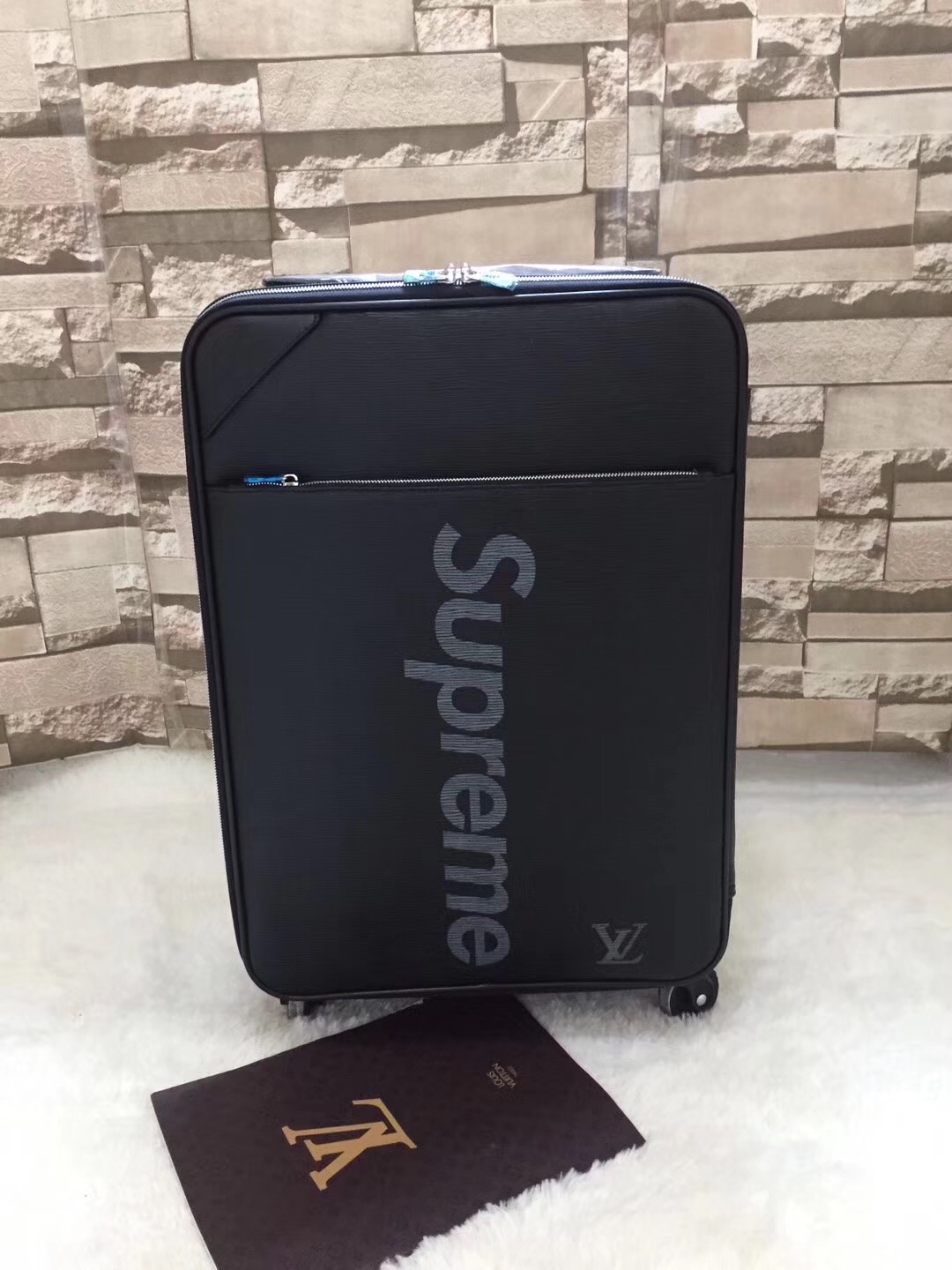 supreme louis vuitton - Negro