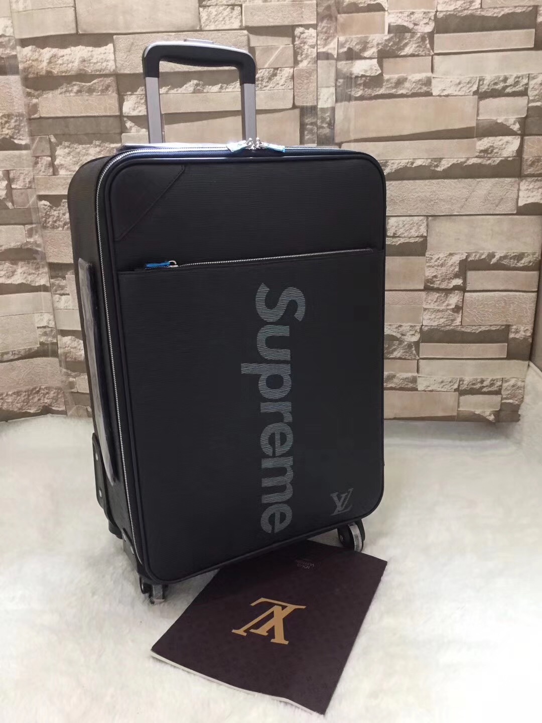 supreme louis vuitton - Negro