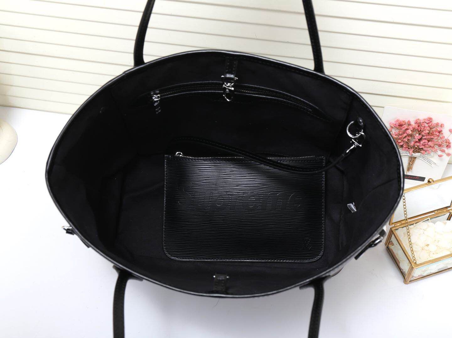 supreme louis vuitton - Negro
