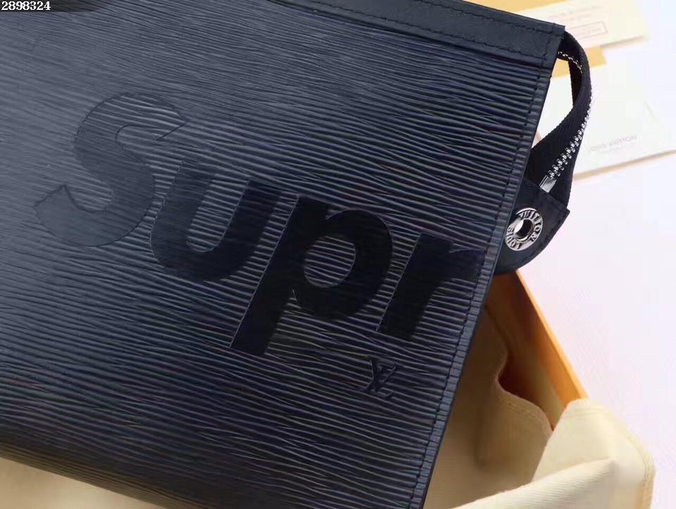supreme louis vuitton - Negro