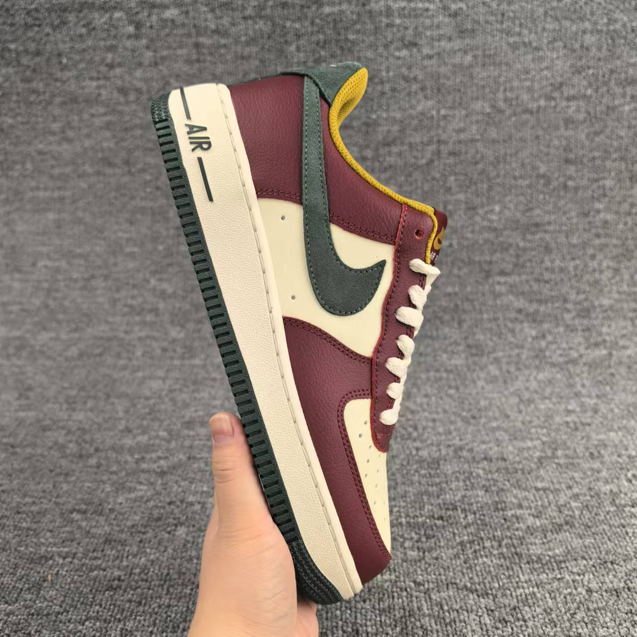 nike air force 1 - Burdeo Verde Blanco