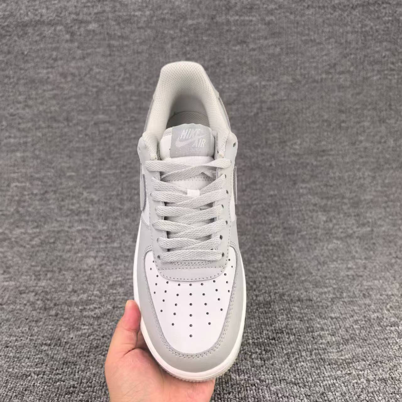 nike air force 1 - Gris Blanco