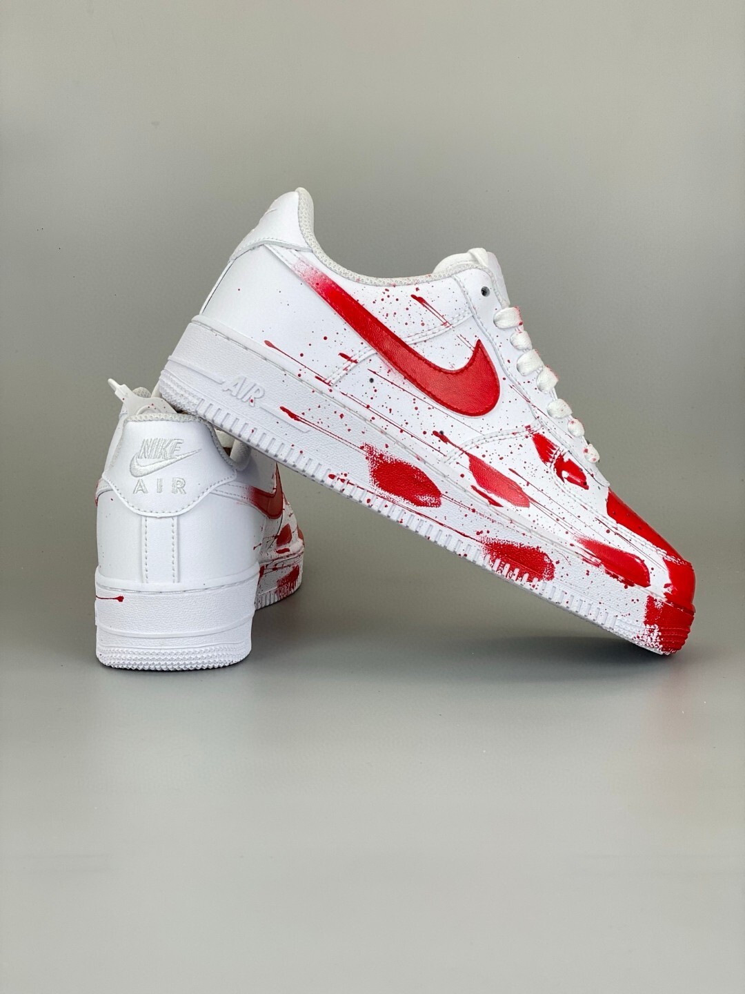 nike air force 1 - Rojo Blanco