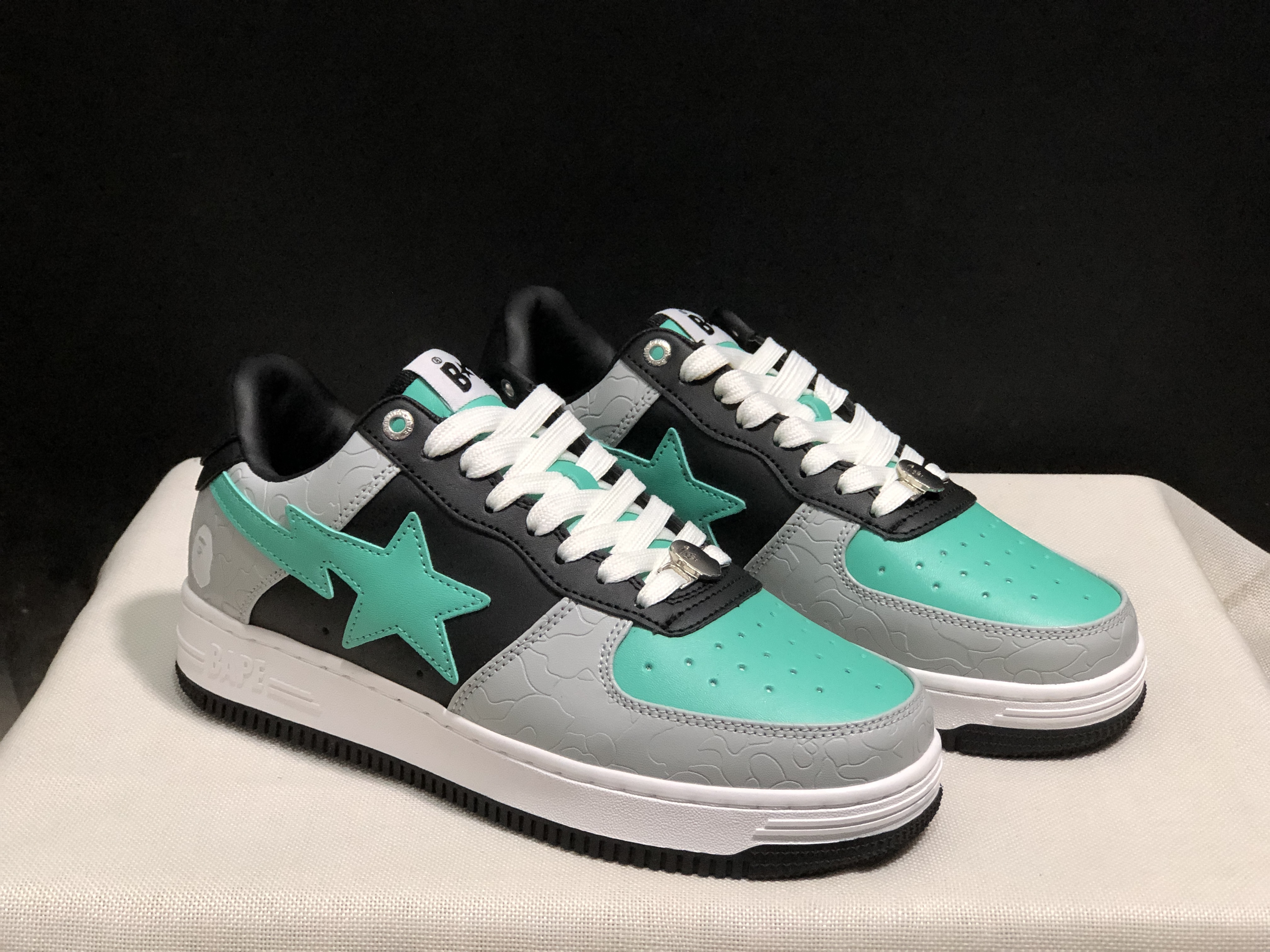 bape sta - Gris Negro Cyan