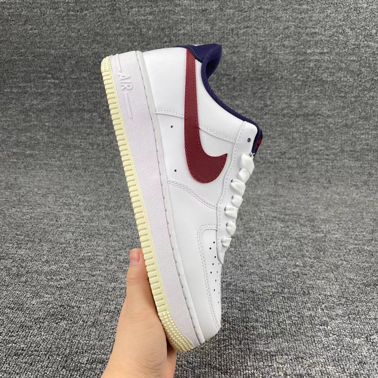 nike air force 1 - Blanco Celeste Rojo