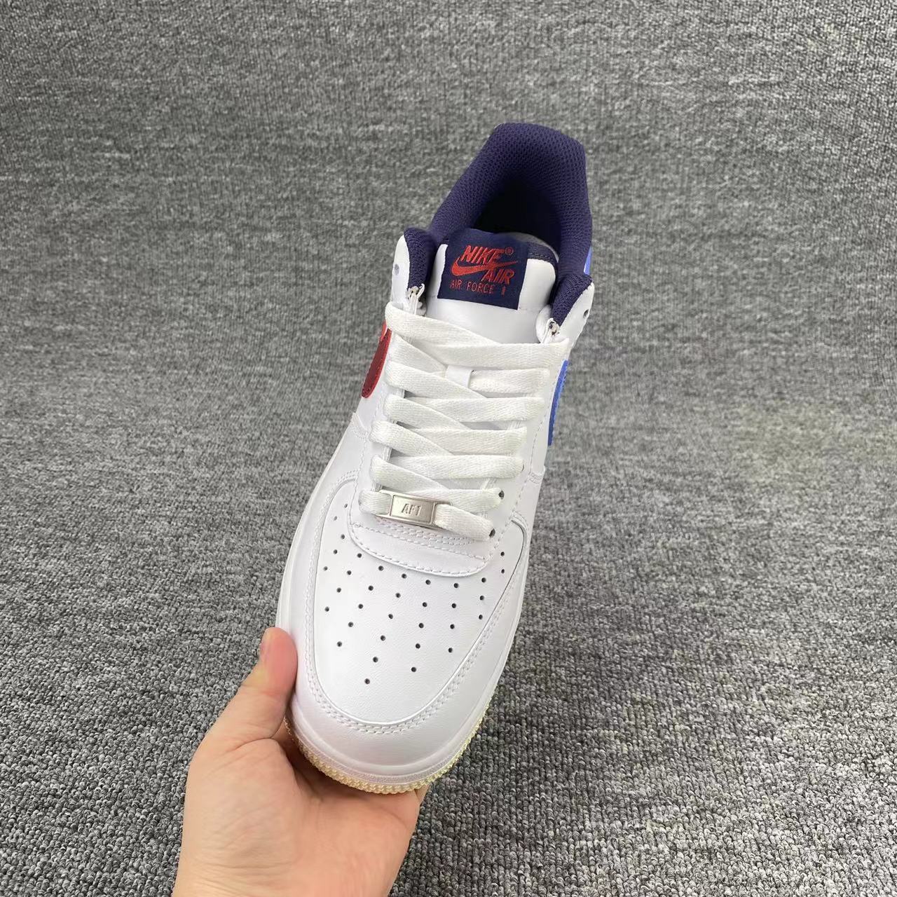 nike air force 1 - Blanco Celeste Rojo
