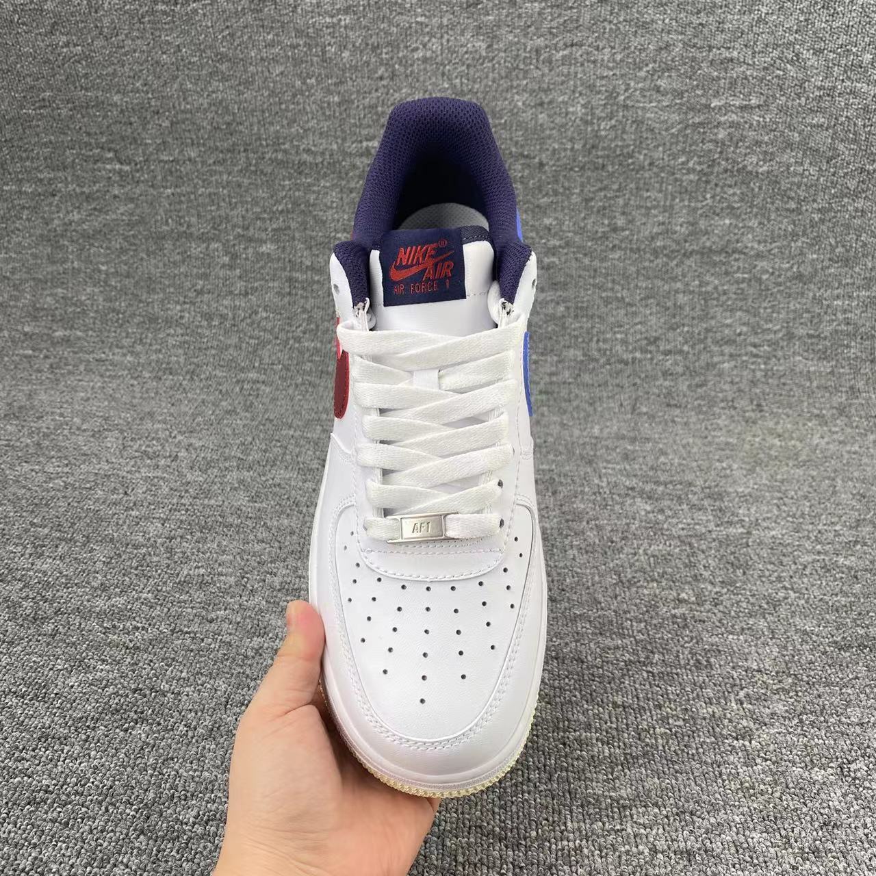 nike air force 1 - Blanco Celeste Rojo