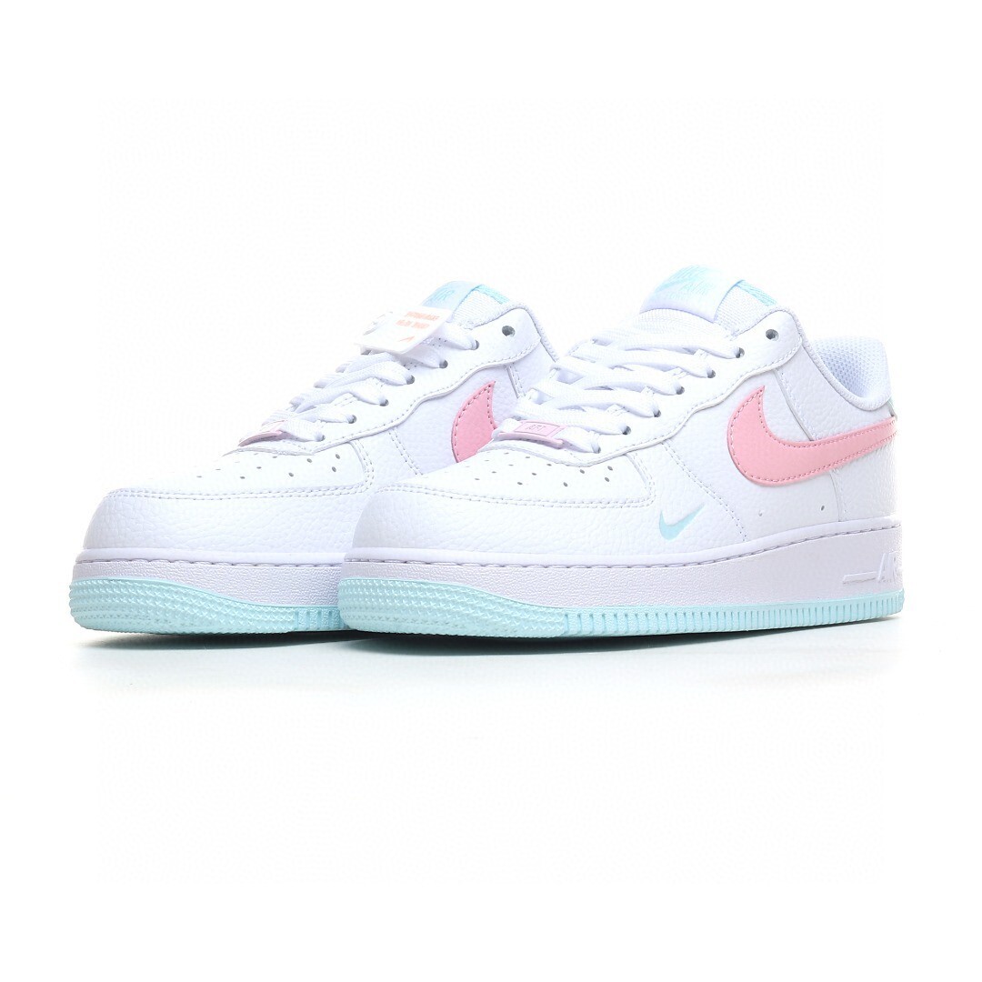 nike air force 1 - Blanco Celeste Rosado