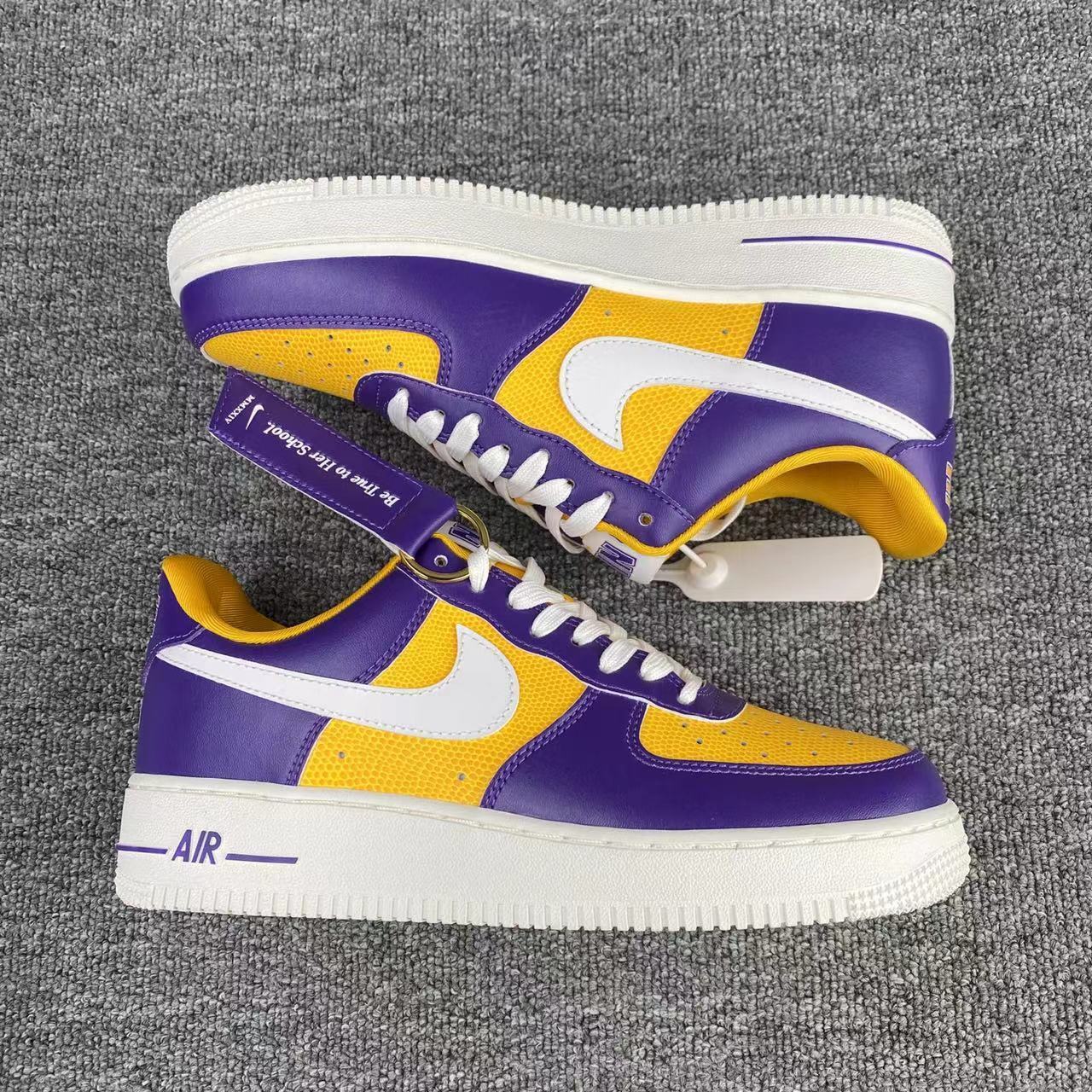 nike air force 1 - Amarillo Morado