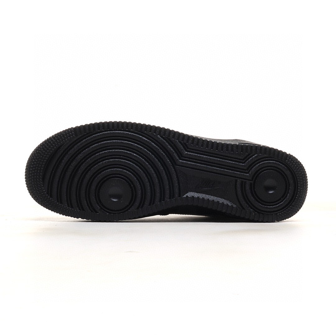 nike air force 1 - Negro Plateado