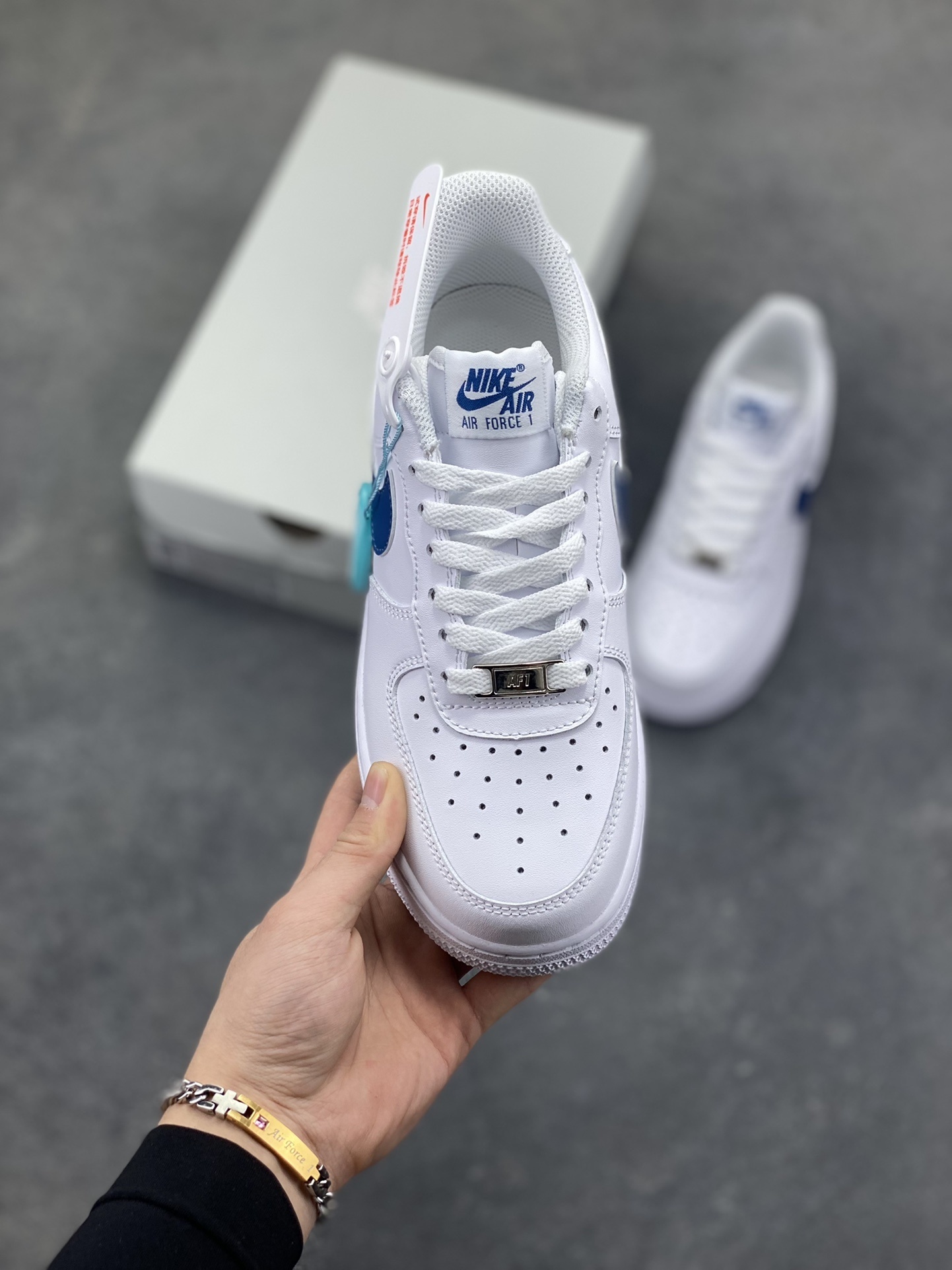 nike air force 1 - Blanco Azul