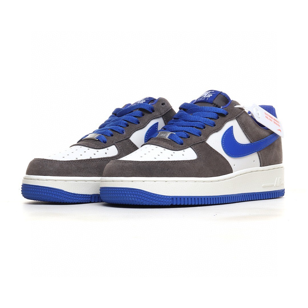 nike air force 1 - Gris Azul Blanco