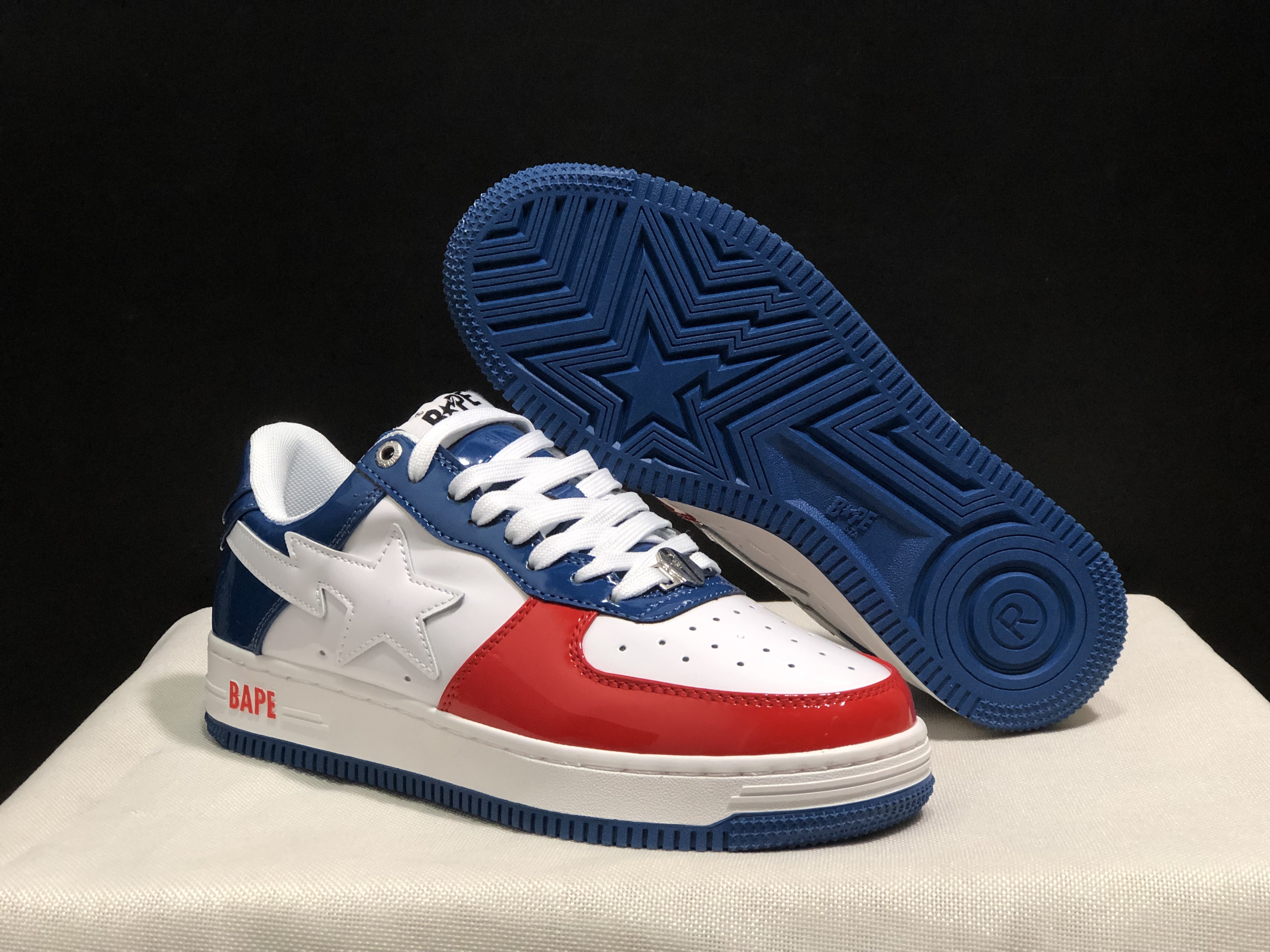 bape sta - Blanco Azul Rojo