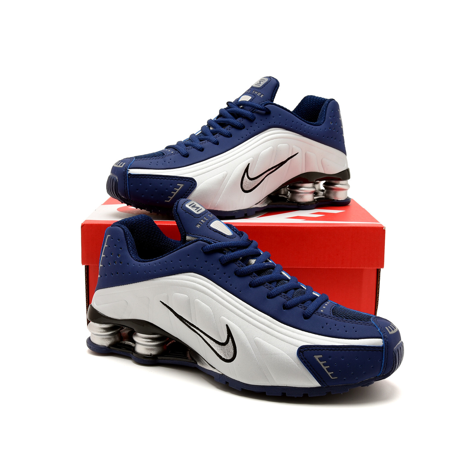 nike shox - Blanco Azul