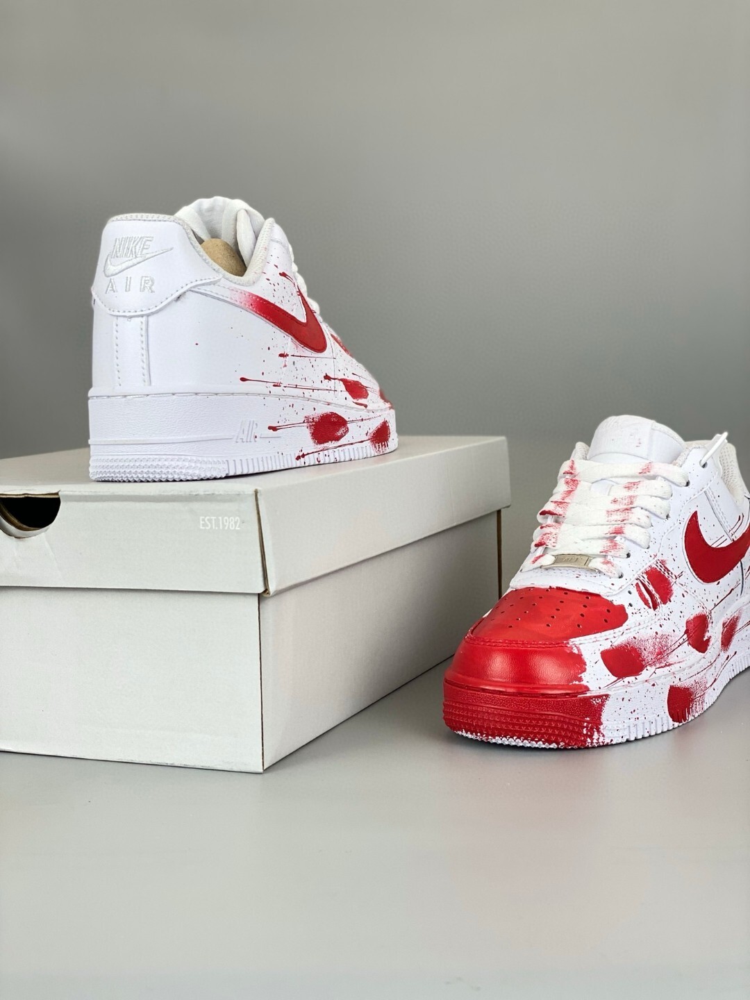 nike air force 1 - Rojo Blanco