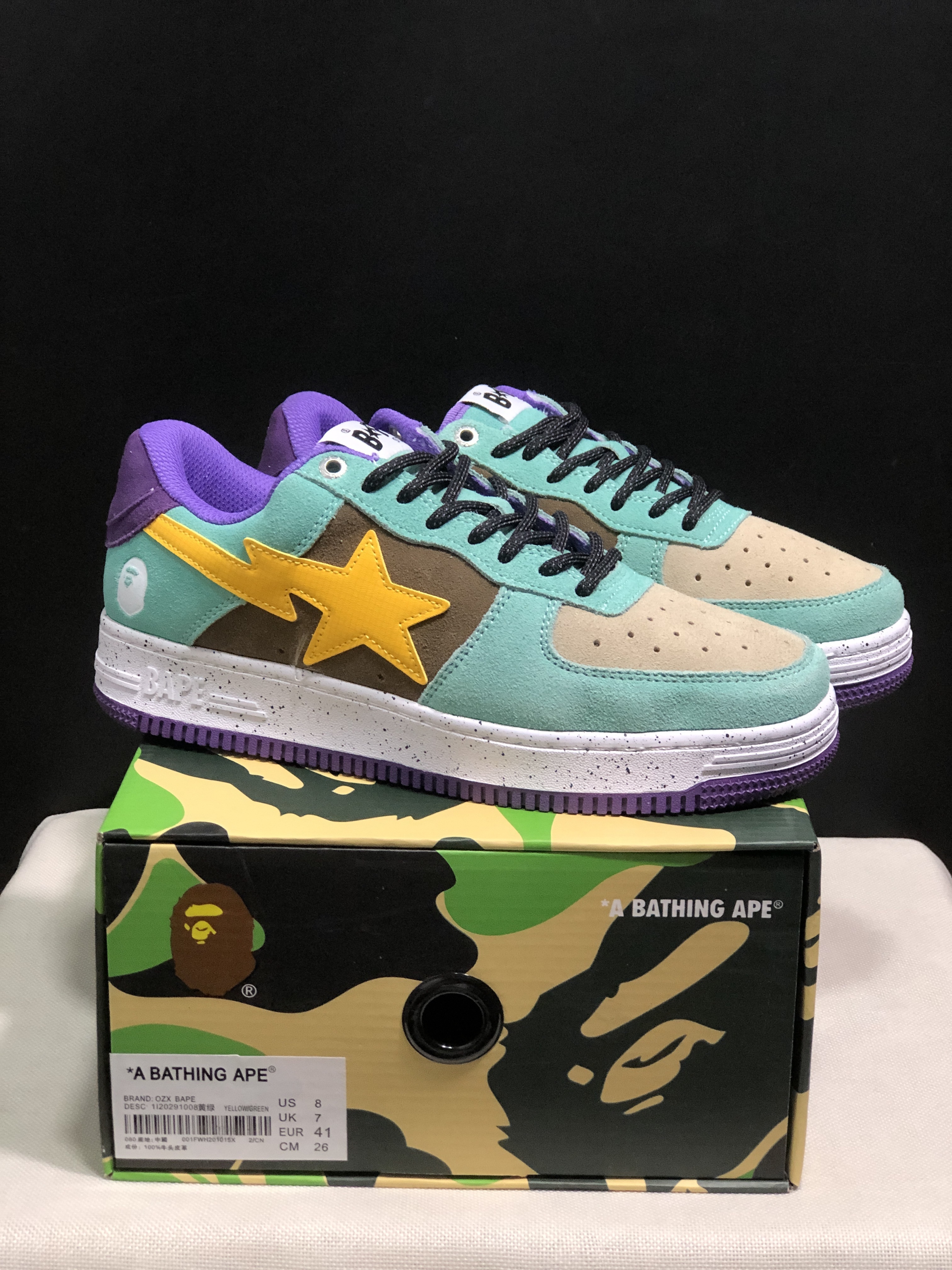 bape sta - Cyan Morado Amarillo