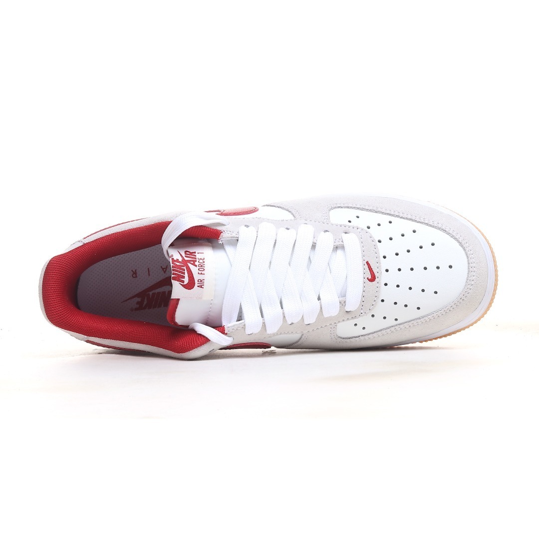 nike air force 1 - Blanco Rojo Gris
