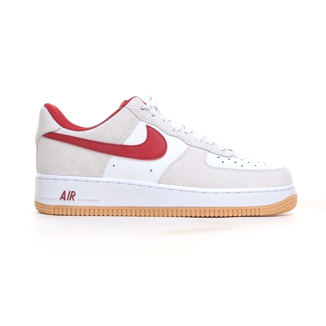 nike air force 1 - Blanco Rojo Gris