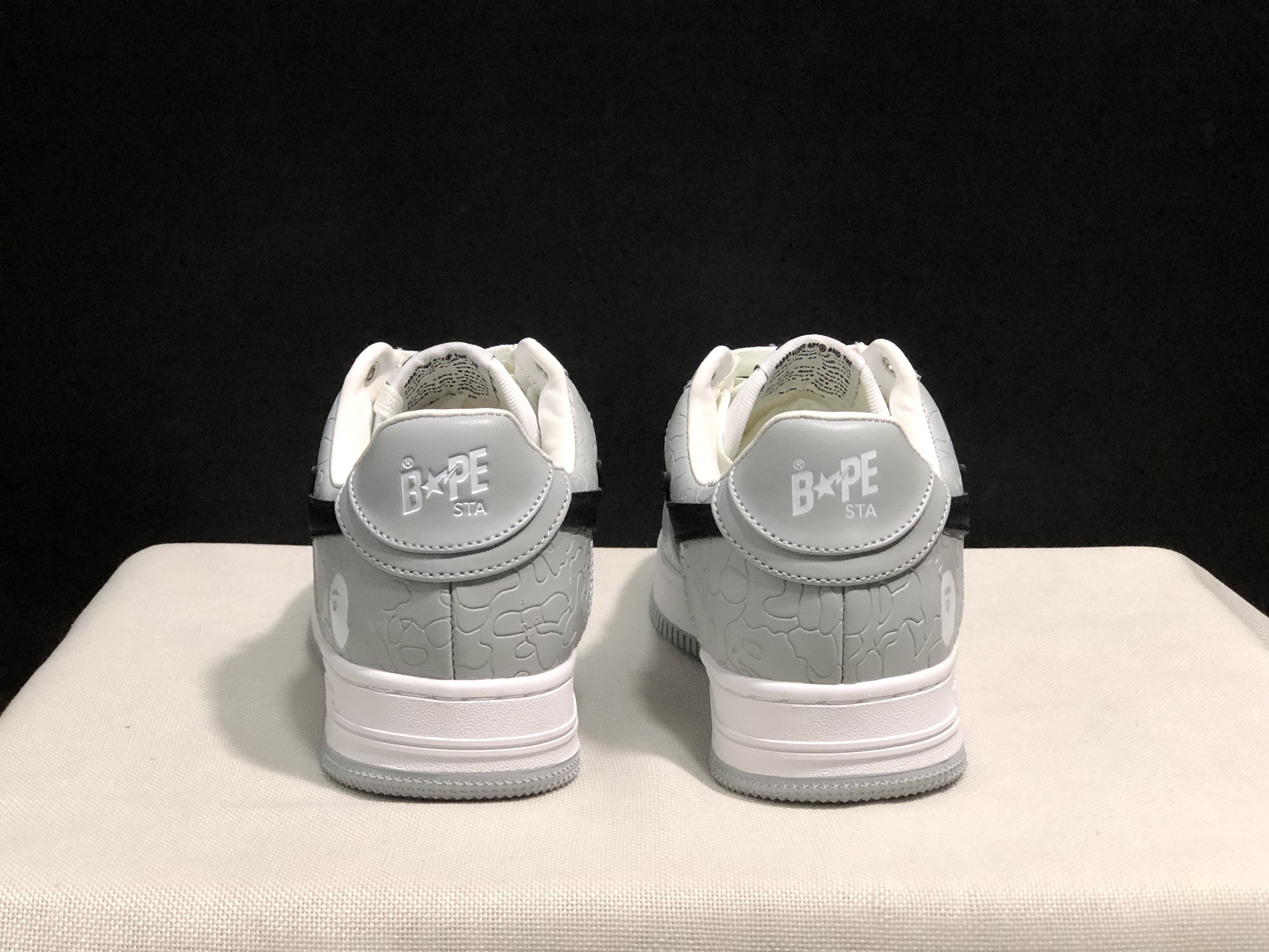 bape sta - Gris Blanco