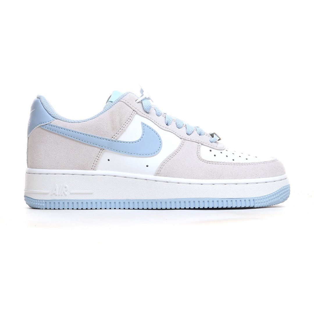 nike air force 1 - Blanco Celeste Gris